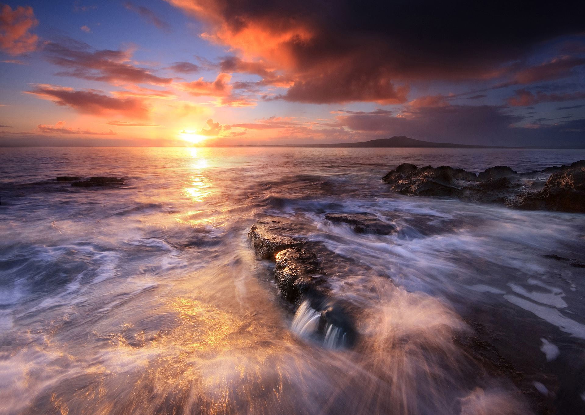 Rangitoto from Milford beach