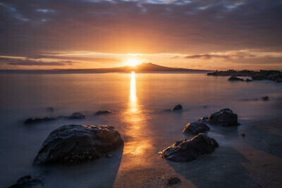 Rnagitoto from Milford beach, Auckland.